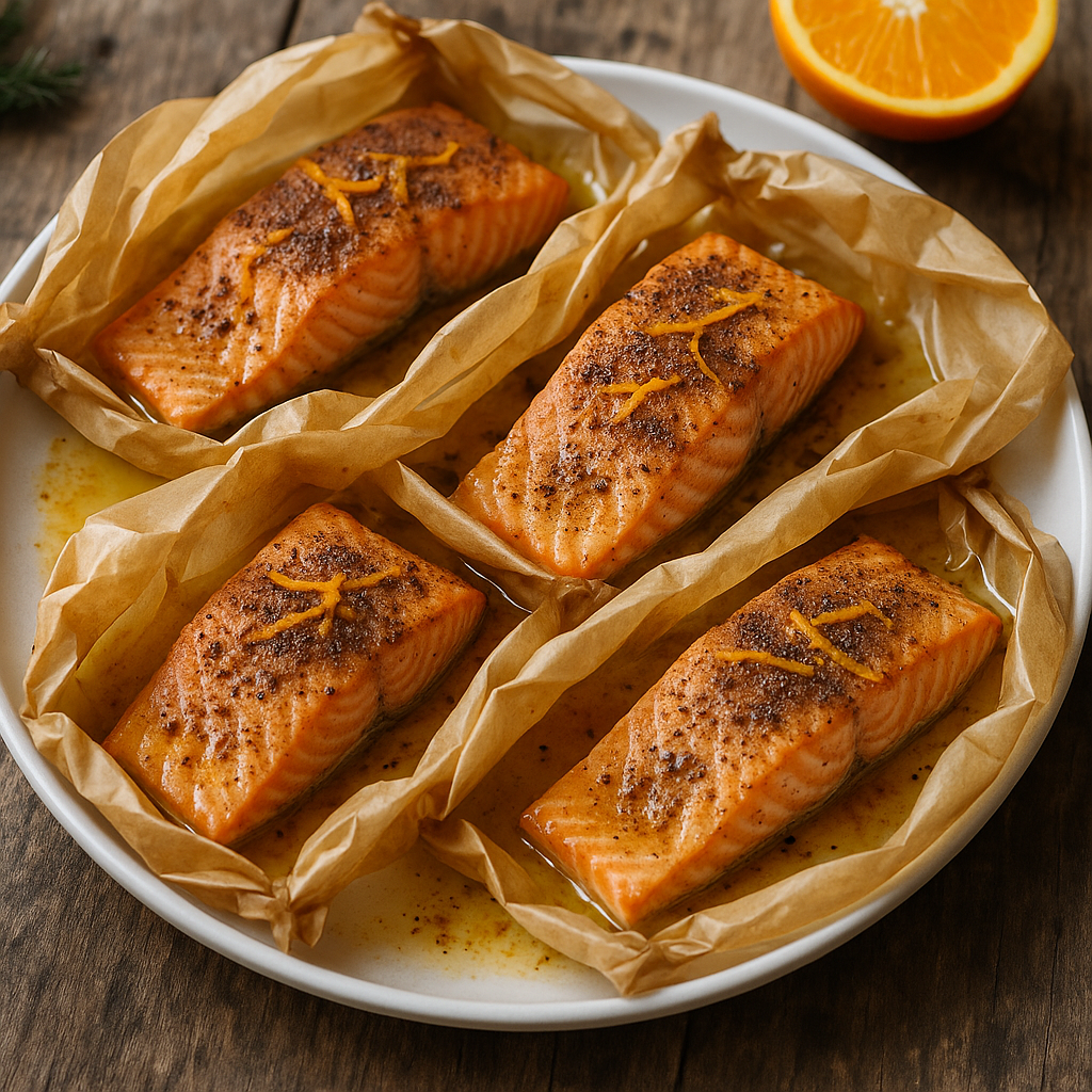 Image de Papillotes de saumon aux épices de Noël